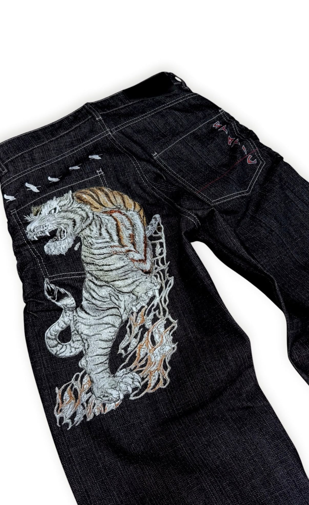 Denim baggy tiger zero black Static studio