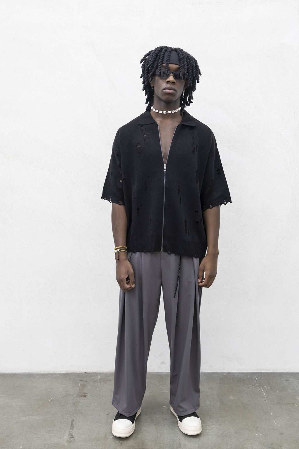 Cardigan Half broken Black Tokyo