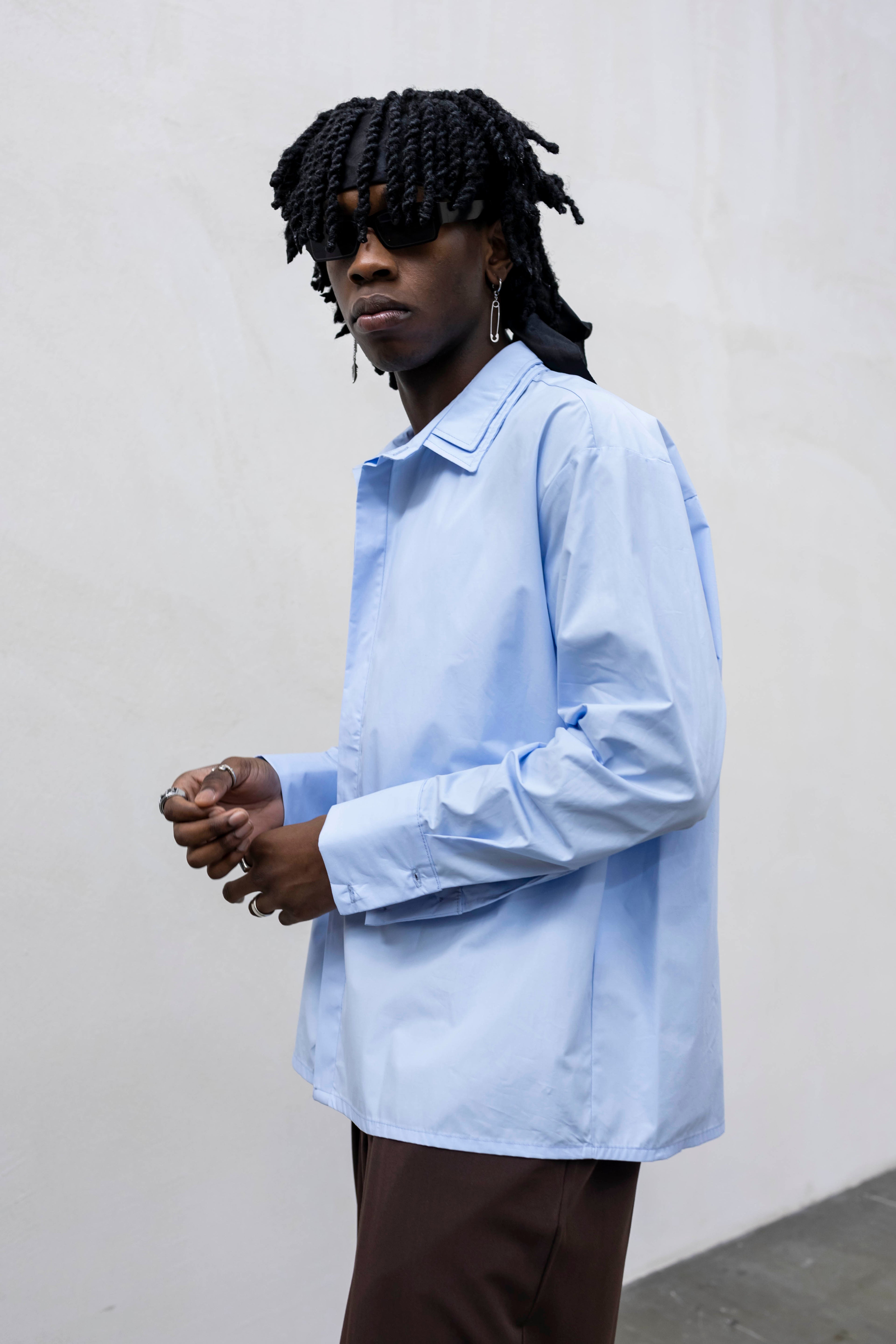 Camicia double neck azul Tokyo