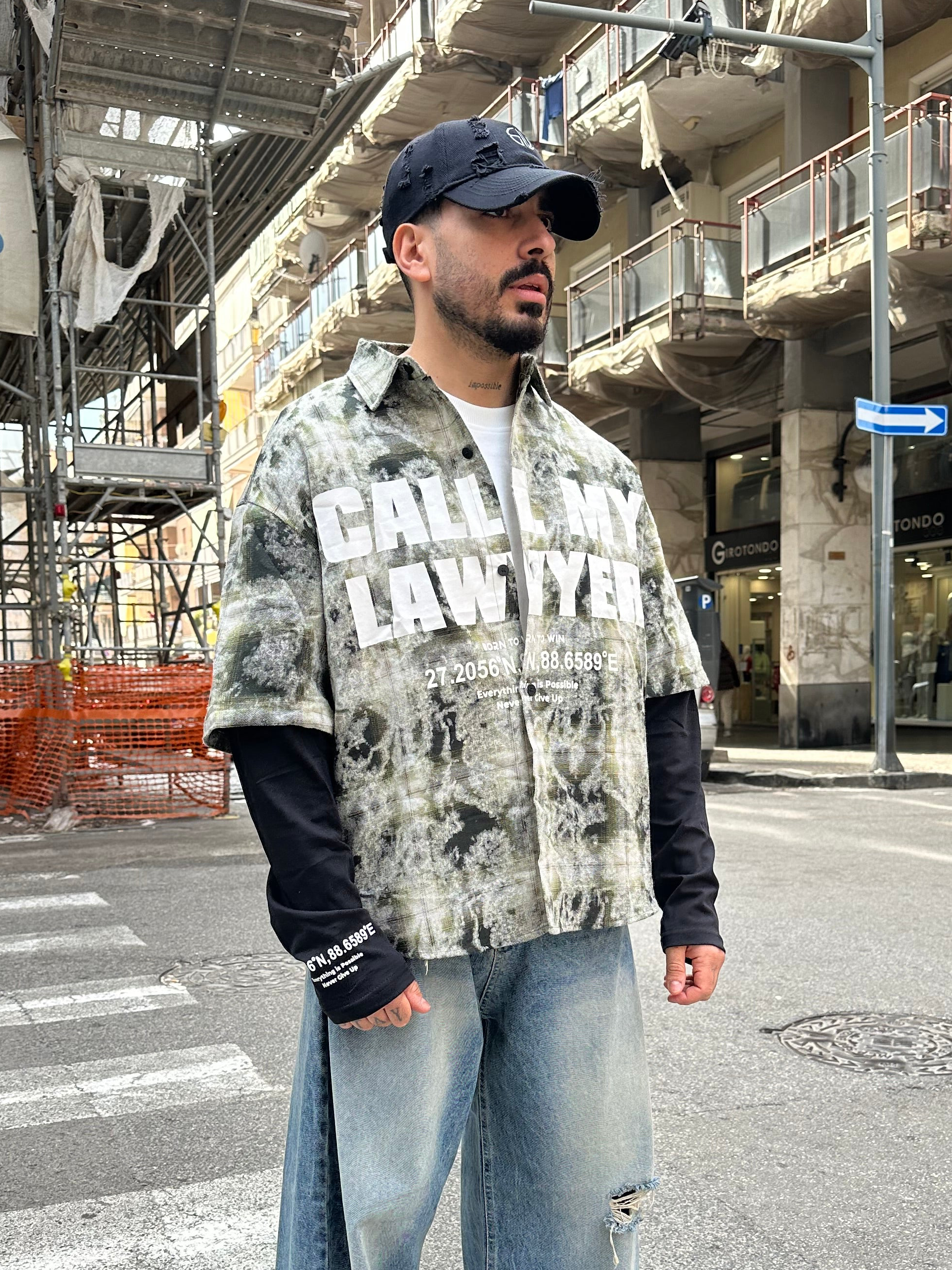 Camicia call double green