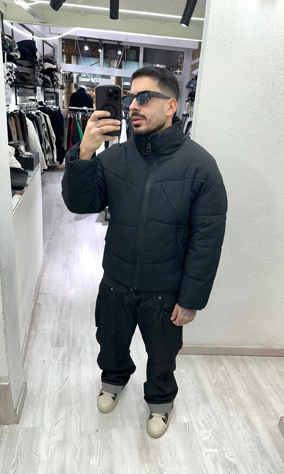 Giubbotto abstract black