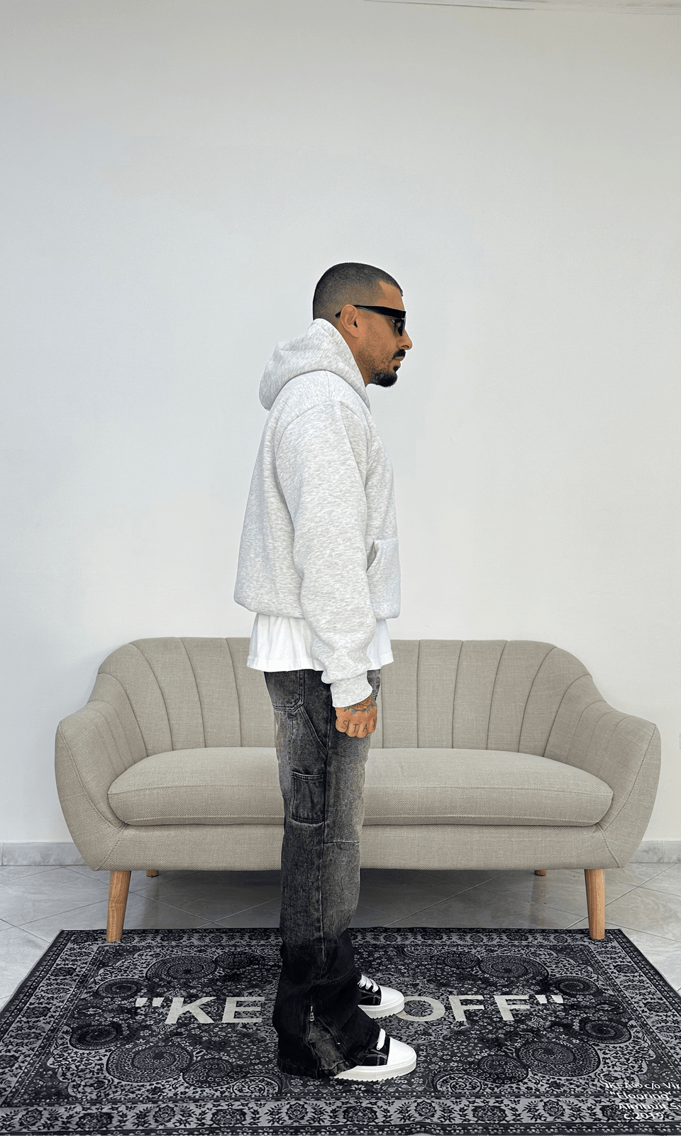 Felpa boxy grigio nike