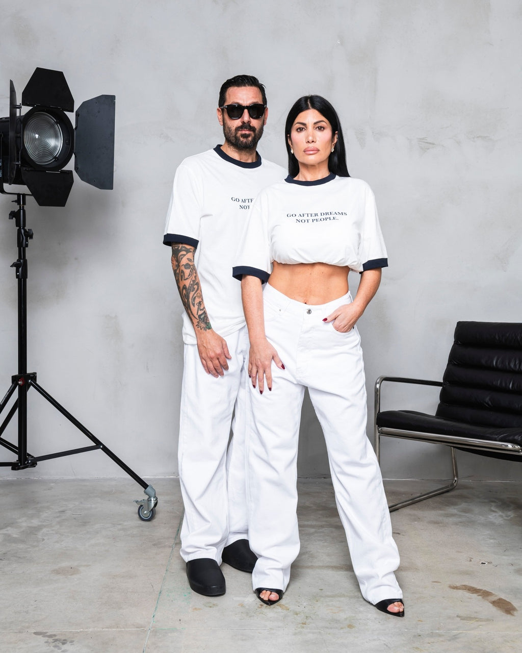 T-shirt 90’s white/blue minimal