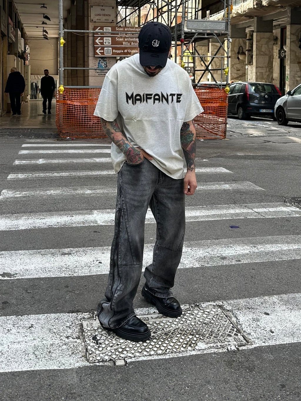 Denim Flare full zip grey