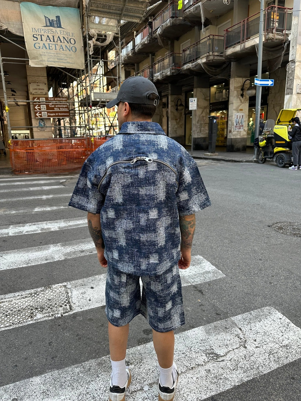 Coordinato denim zip blue passion