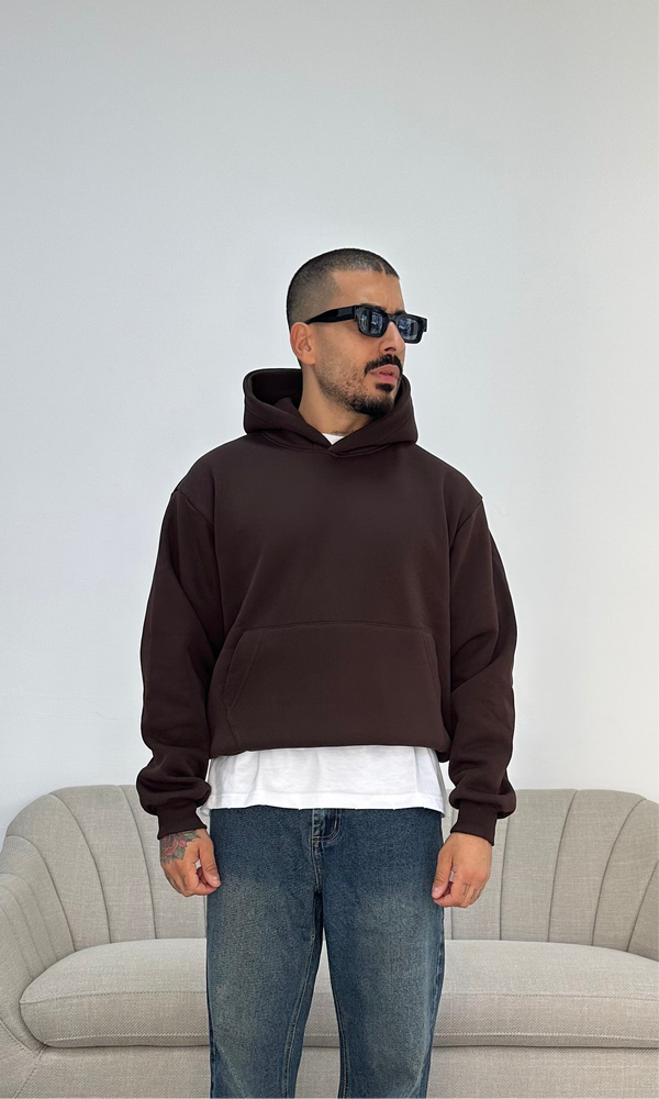 Felpa boxy brown