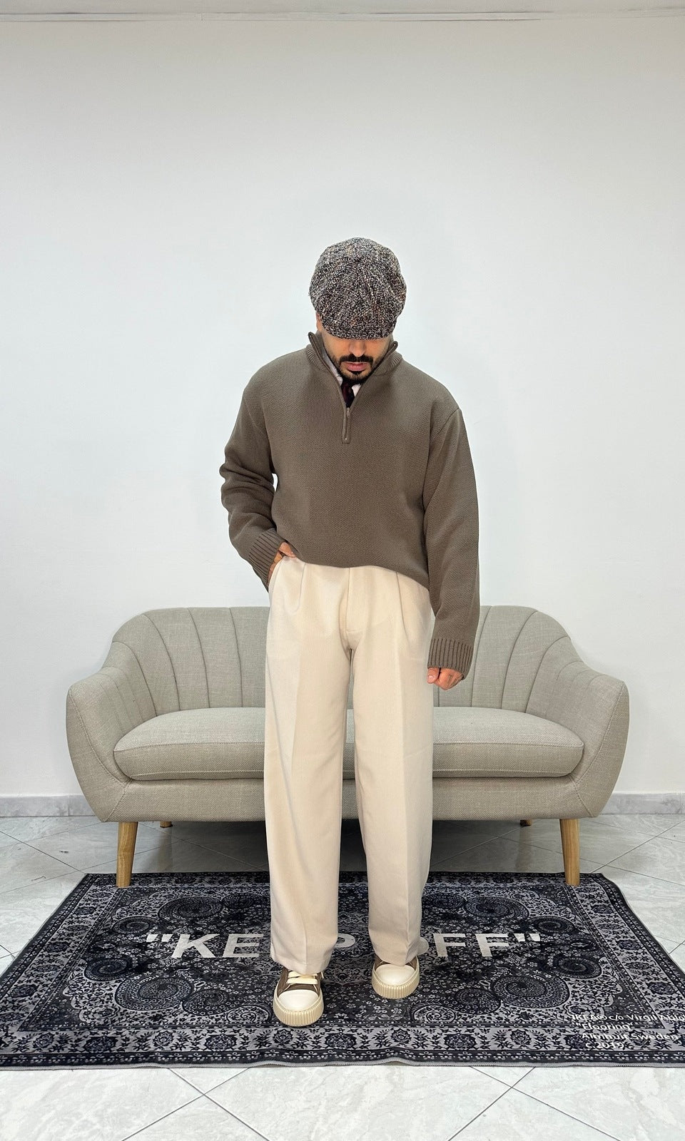 Pantaloni palazzo Osaka panna