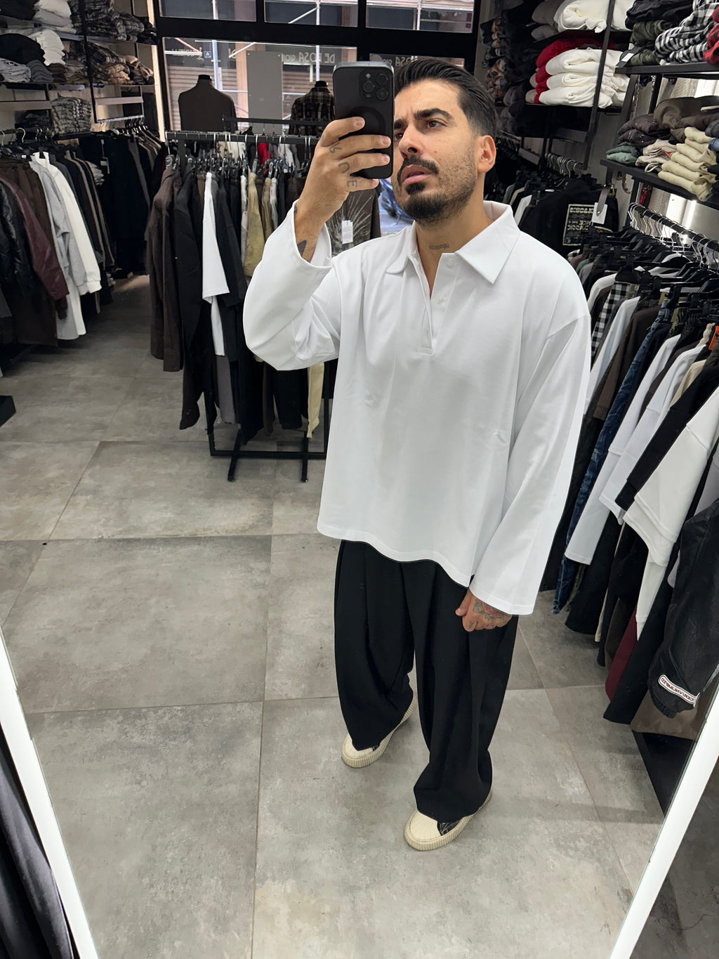 Polo Crop over white all or Nothing