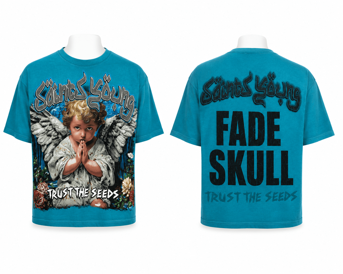 T-shirt Angel water green