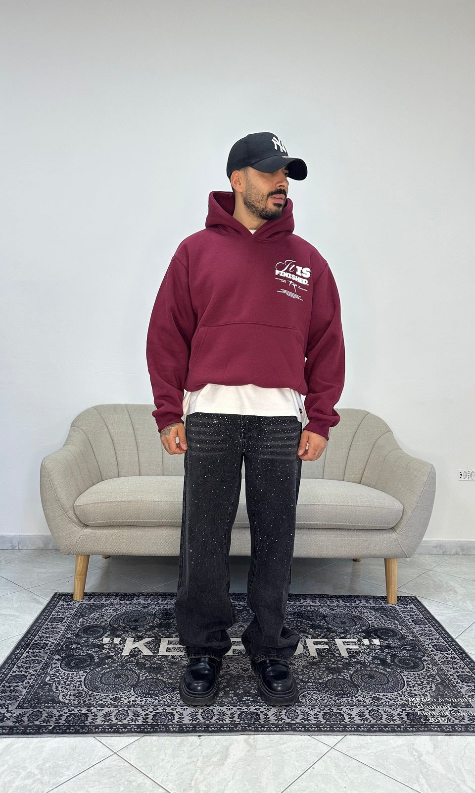 Hoodie victory bordeaux