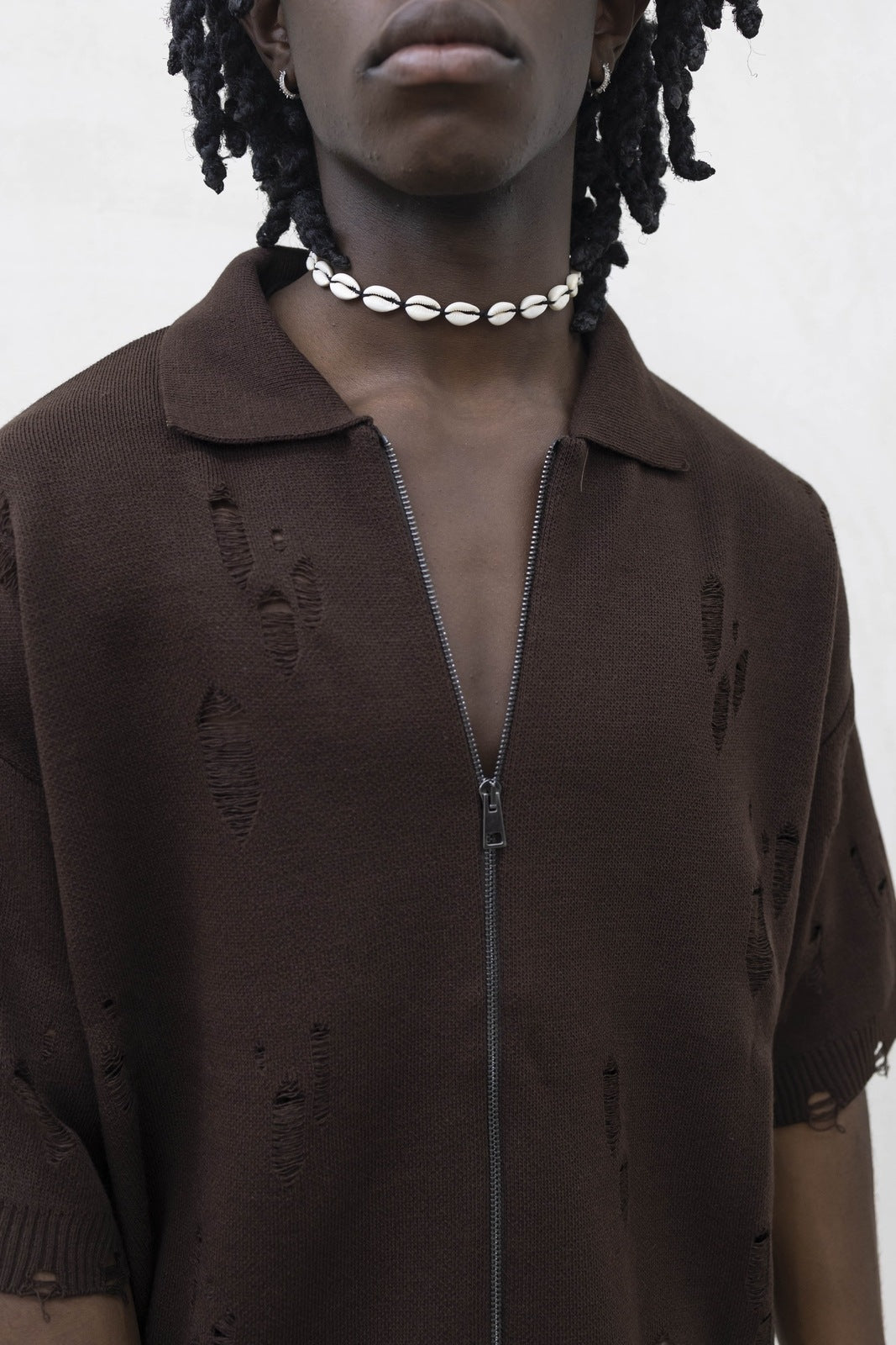 Cardigan Half Broken Brown Tokyo