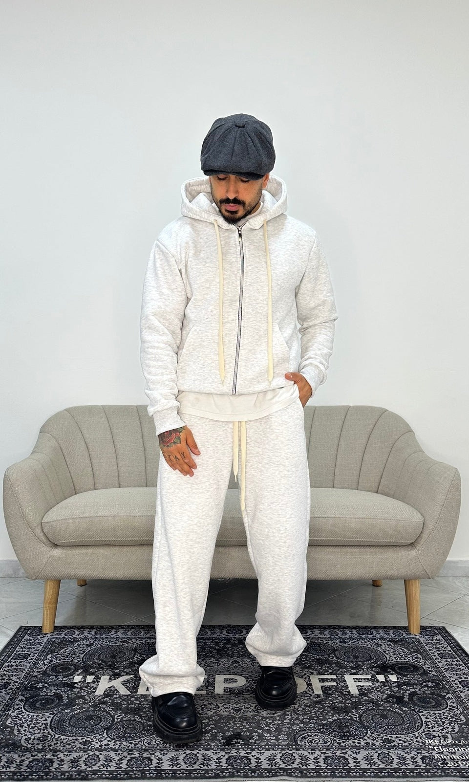 Tracksuit boxy zip grigio nike