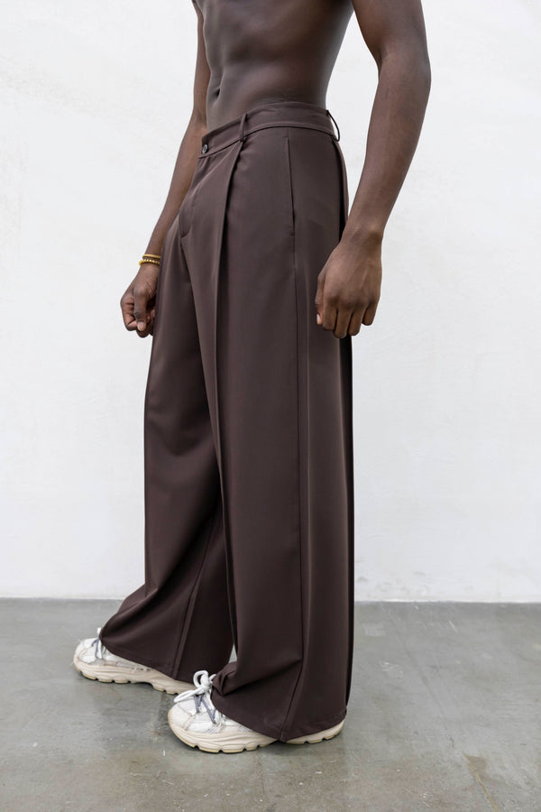 Pantaloni all pences brown present day