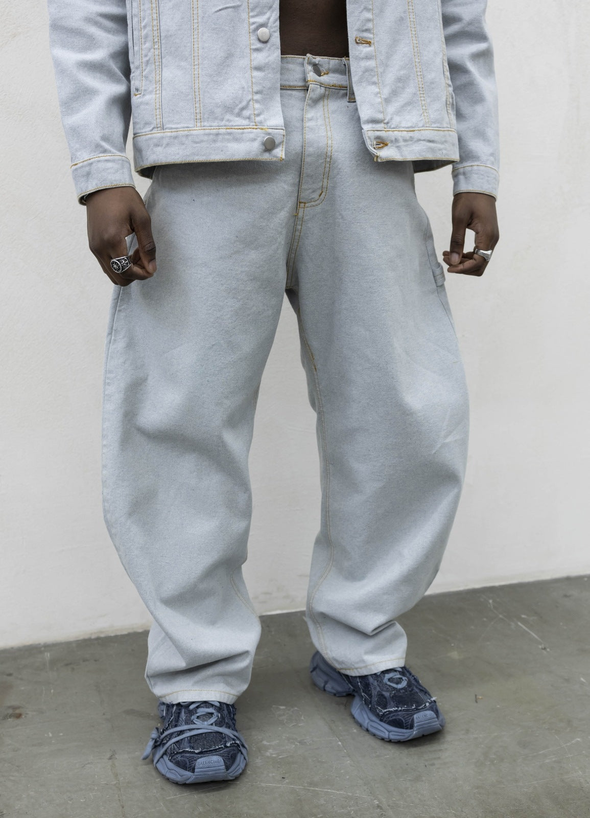 Coordinato denim light blue present day