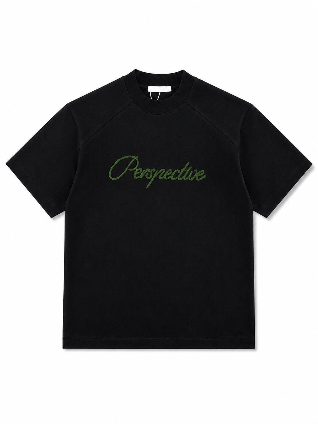 T-shirt perspective ricamo black