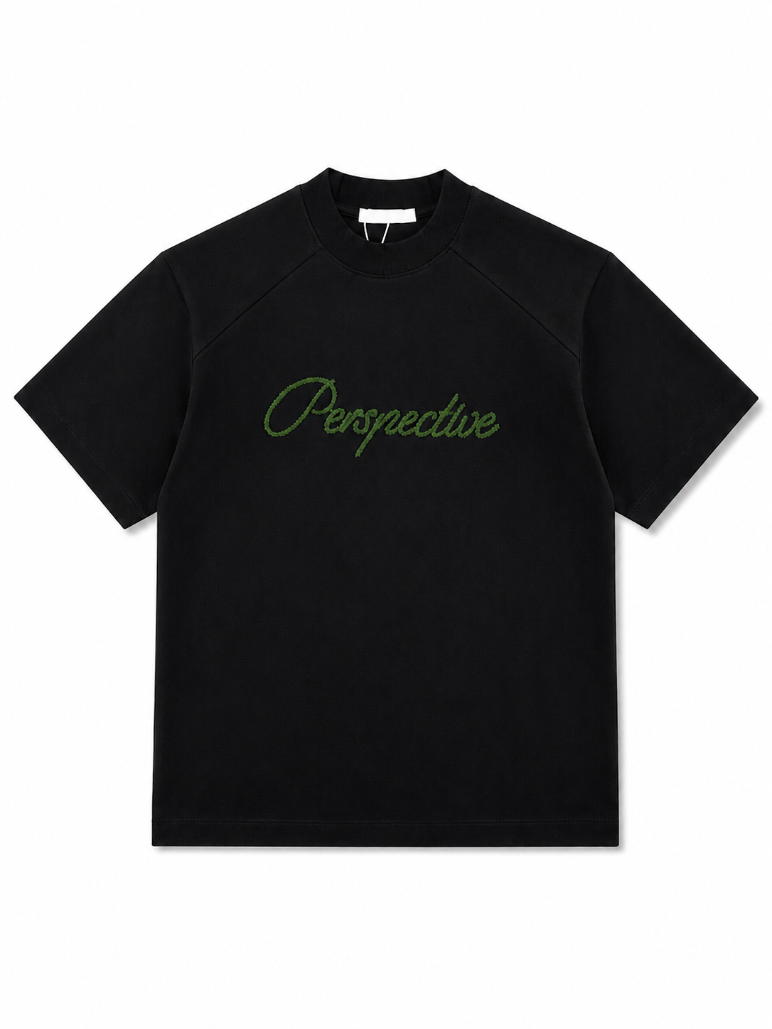 T-shirt perspective ricamo black