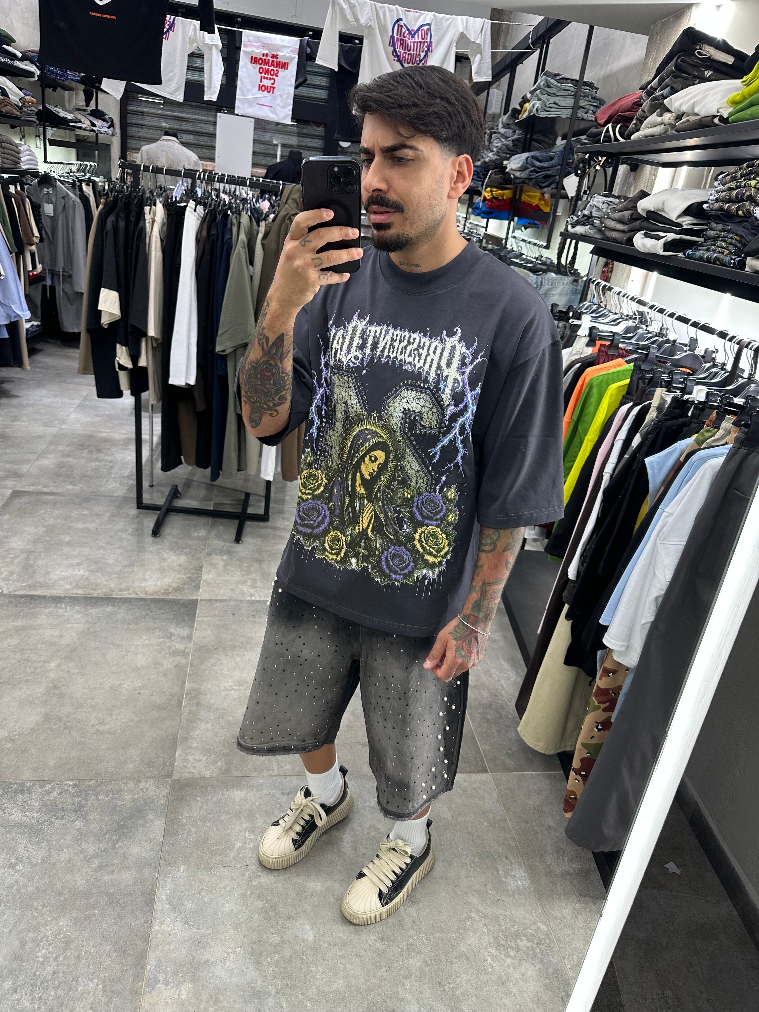 T-shirt santa madre Diamond grey present day