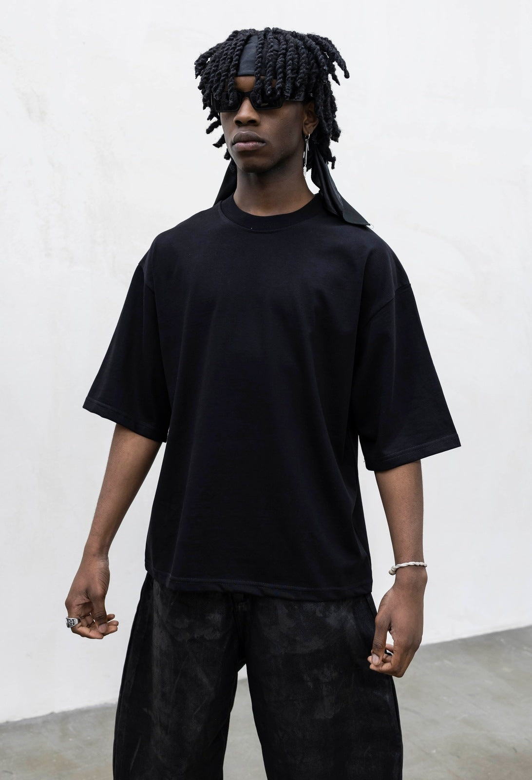 T shirt boxy black Present day