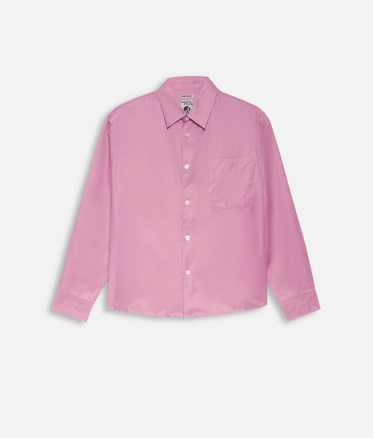 Camicia crop oxford pink minimal