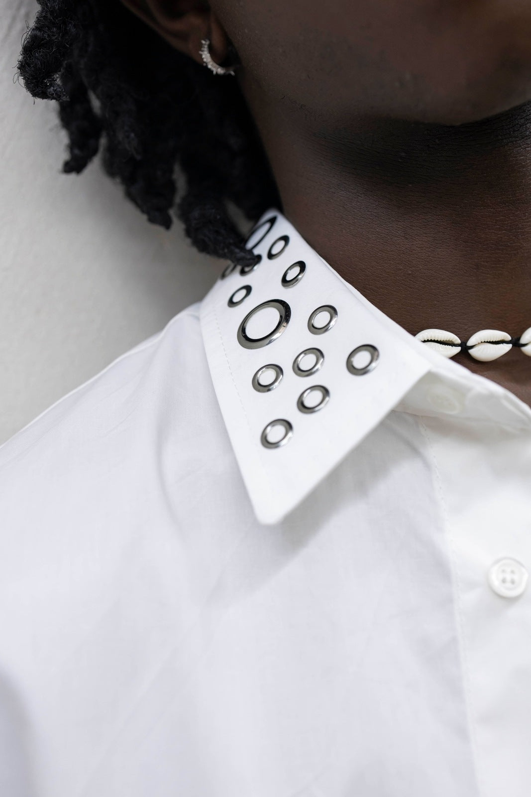 Camicia Over Borchie White Tokyo