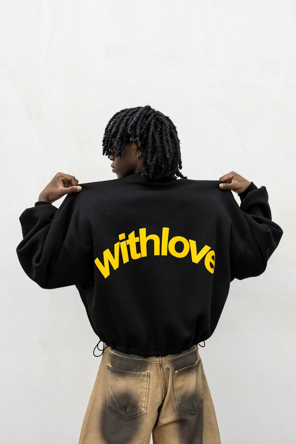 Hoodie japan with love brown present day