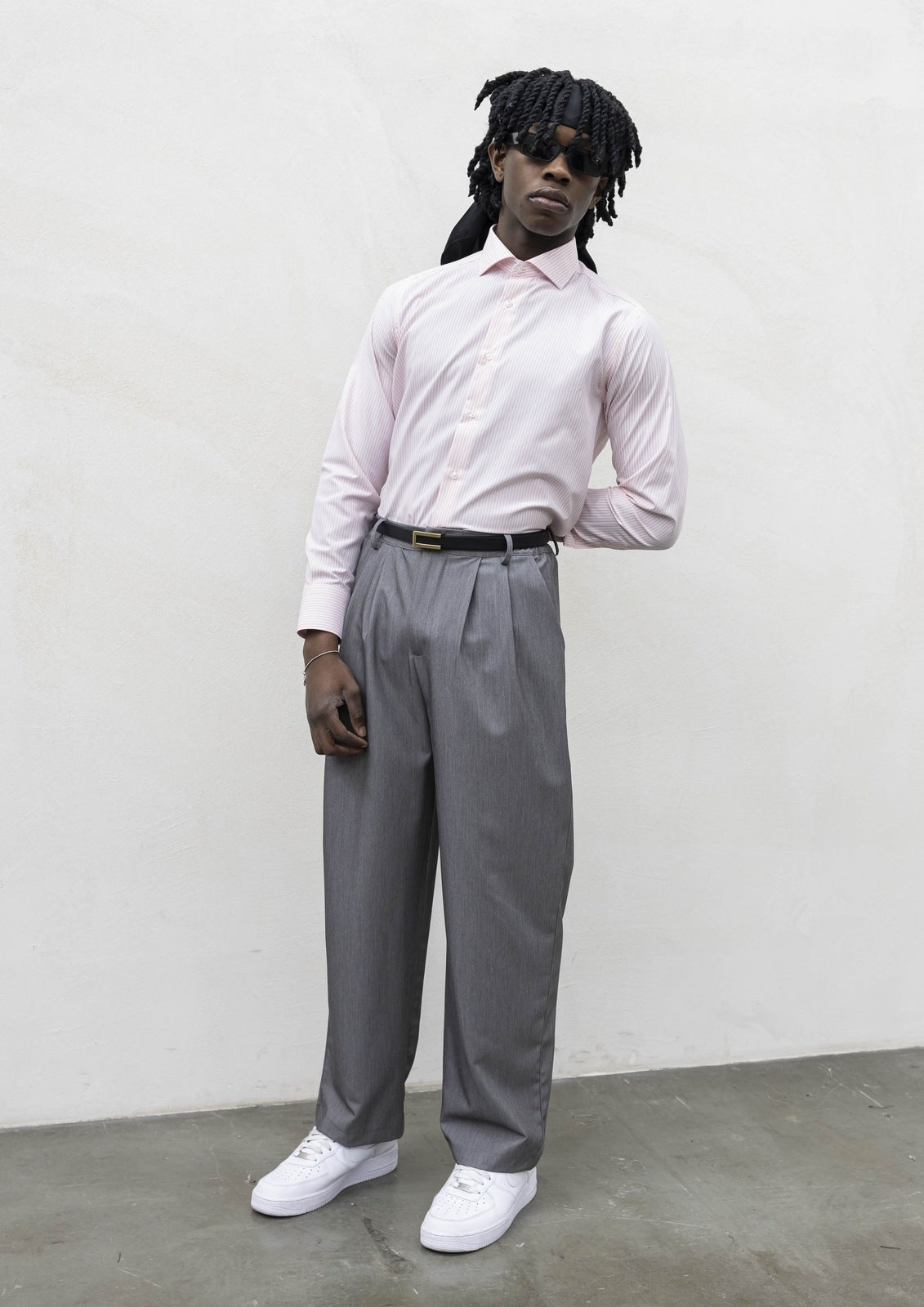 Pantaloni double pence grey present day