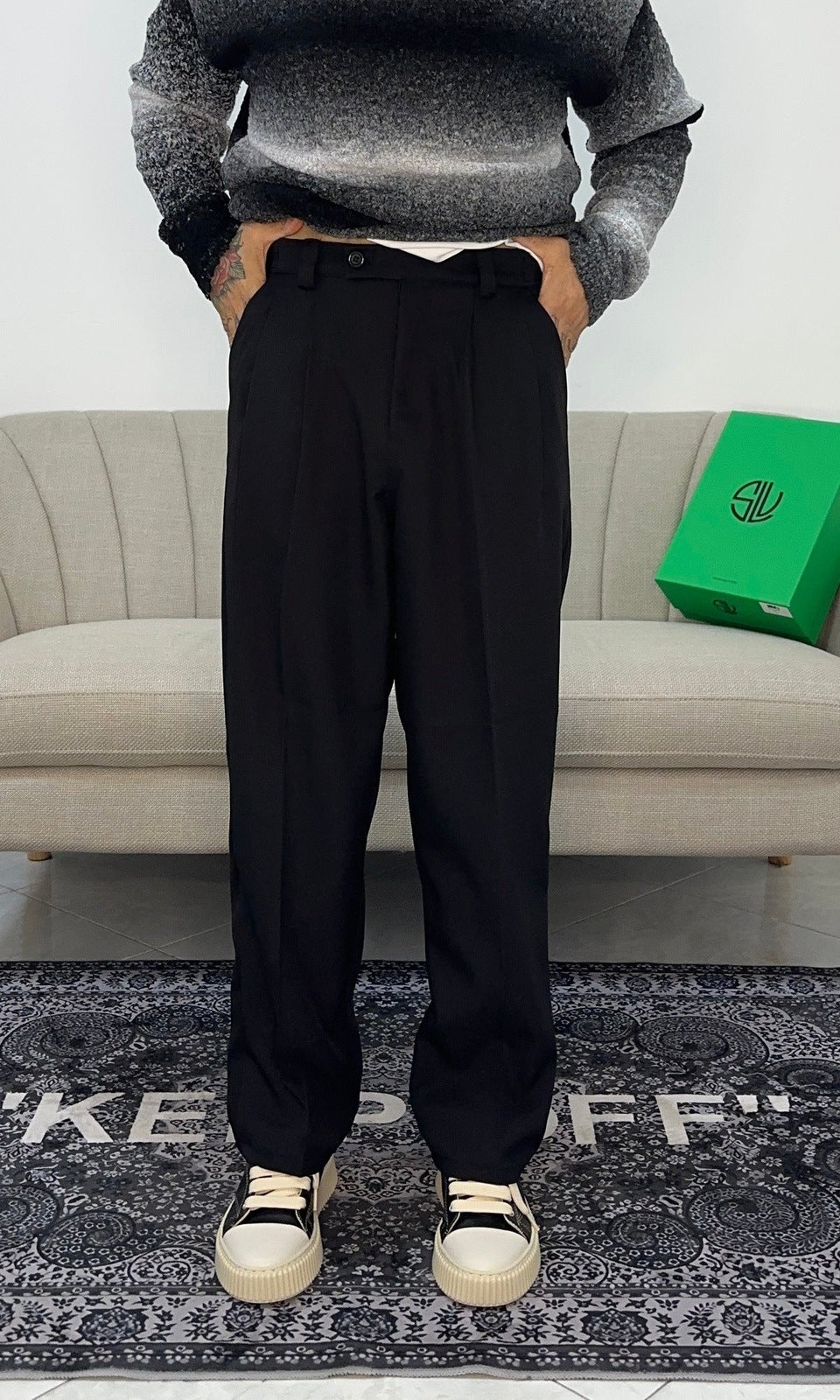 Panta ampio double pence black