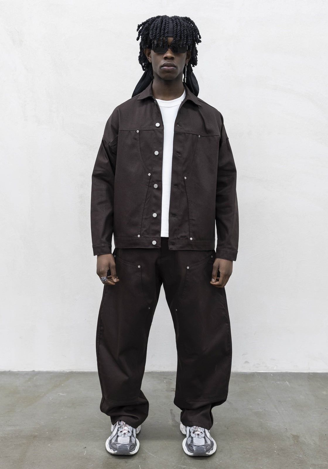 Coordinato denim bull brown present day