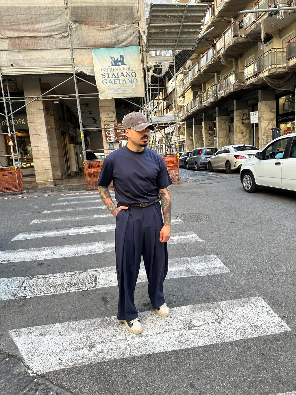 T-shirt filo di scozia blue tokyo