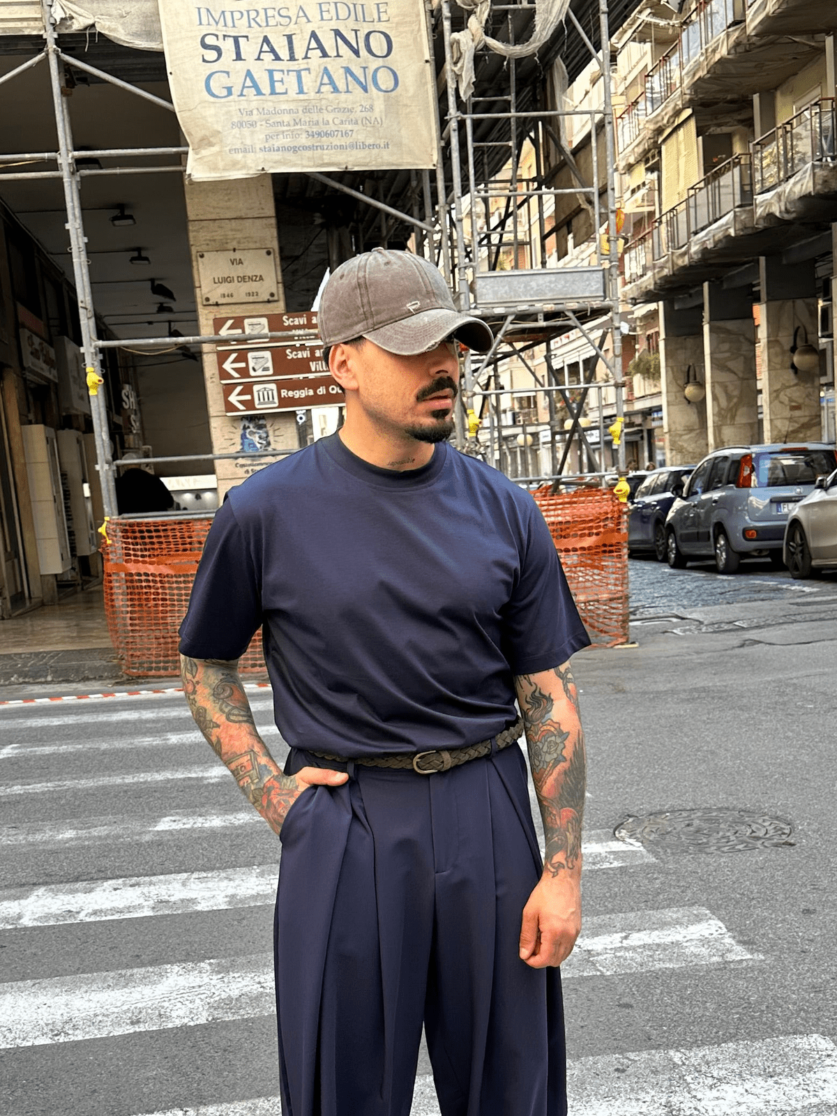 T-shirt filo di scozia blue tokyo