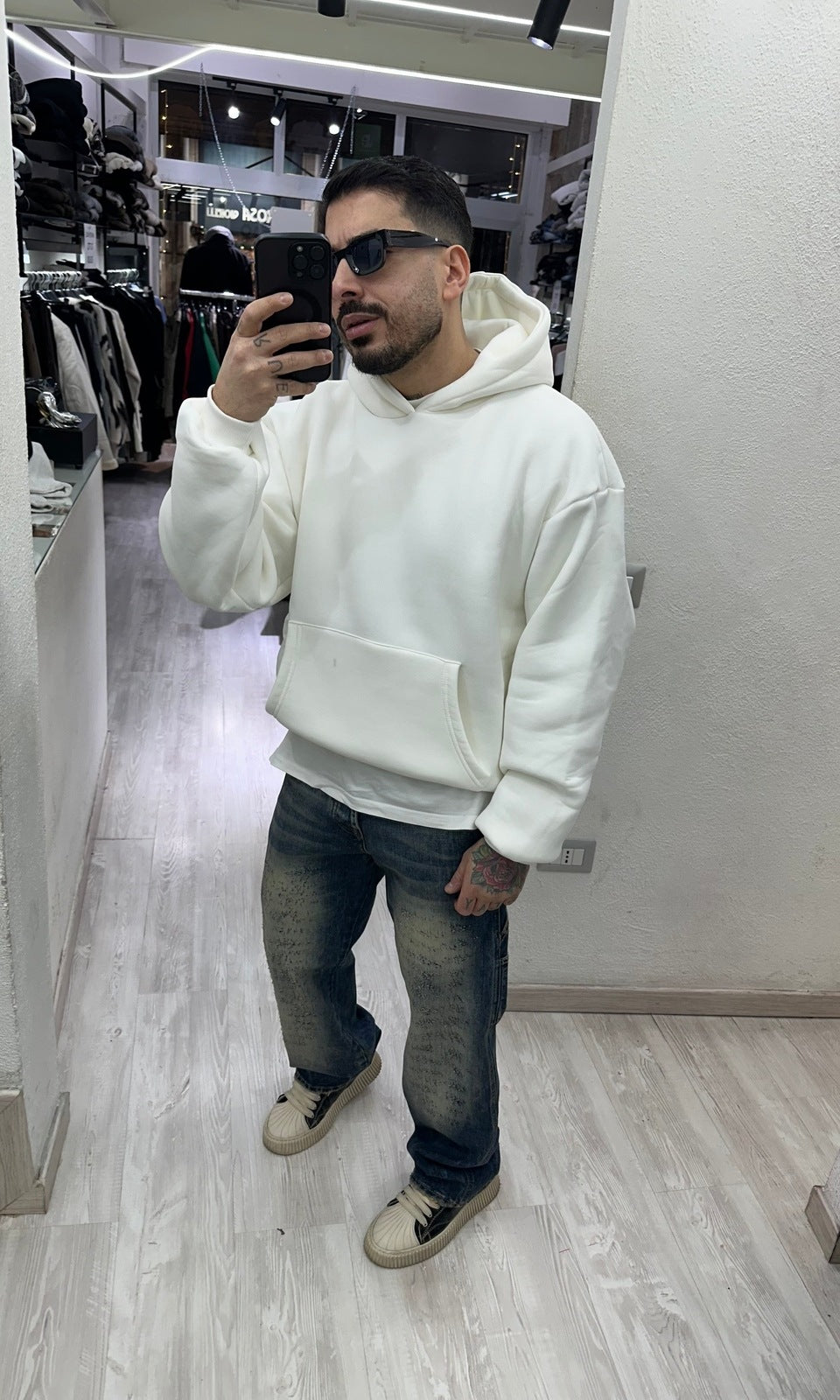 Felpa boxy white Passion