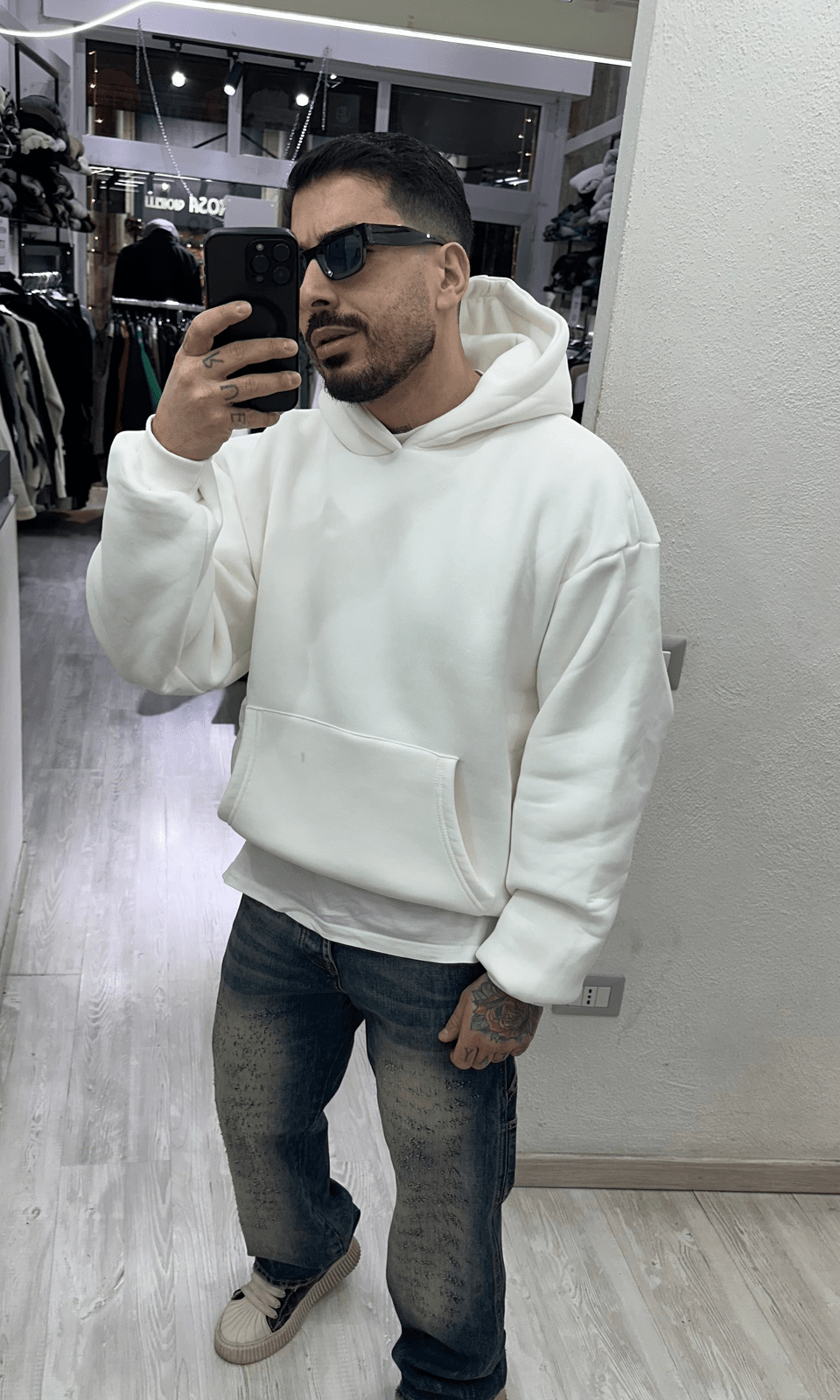 Felpa boxy white Passion