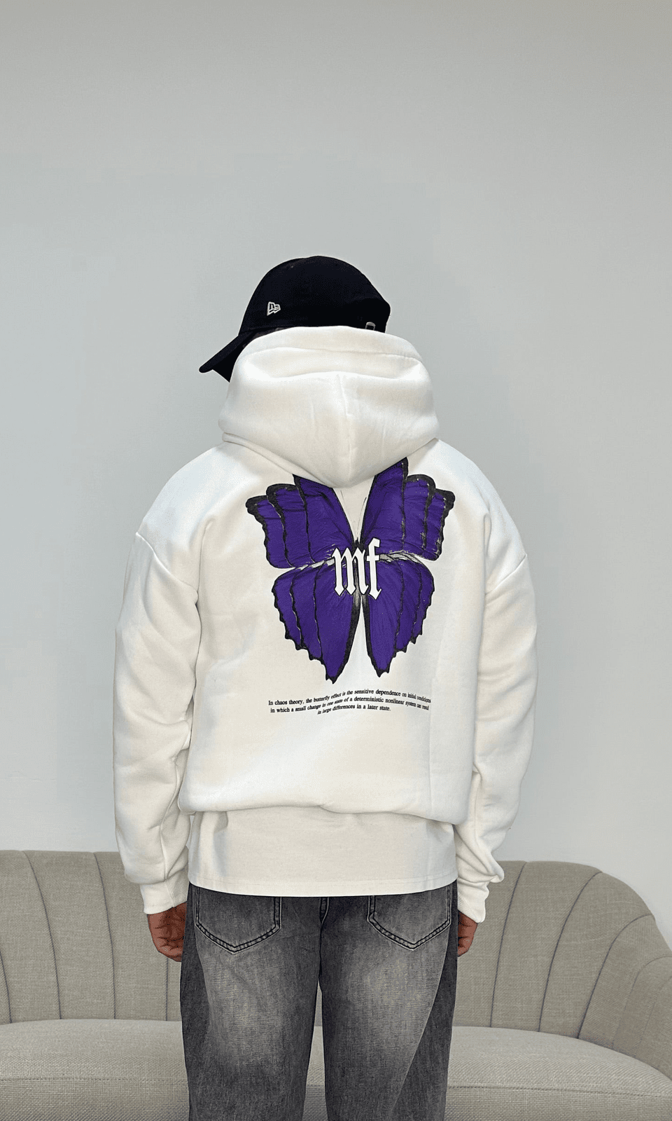 Hoodie butterfly white