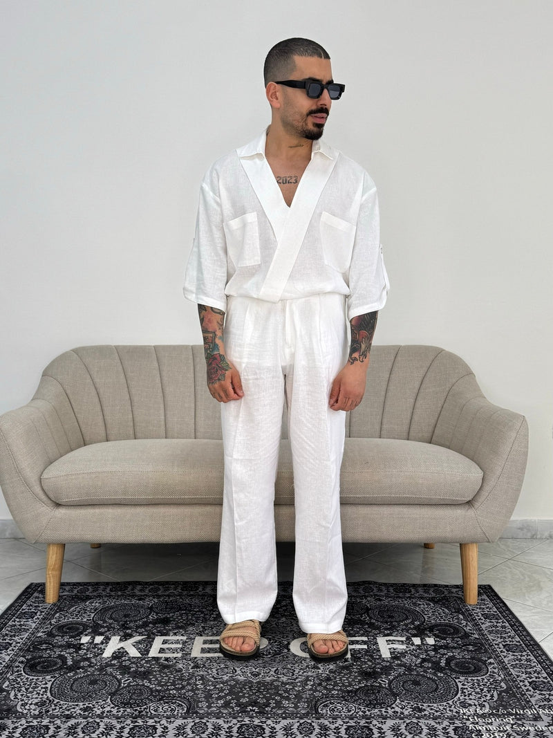 Casacca in lino white