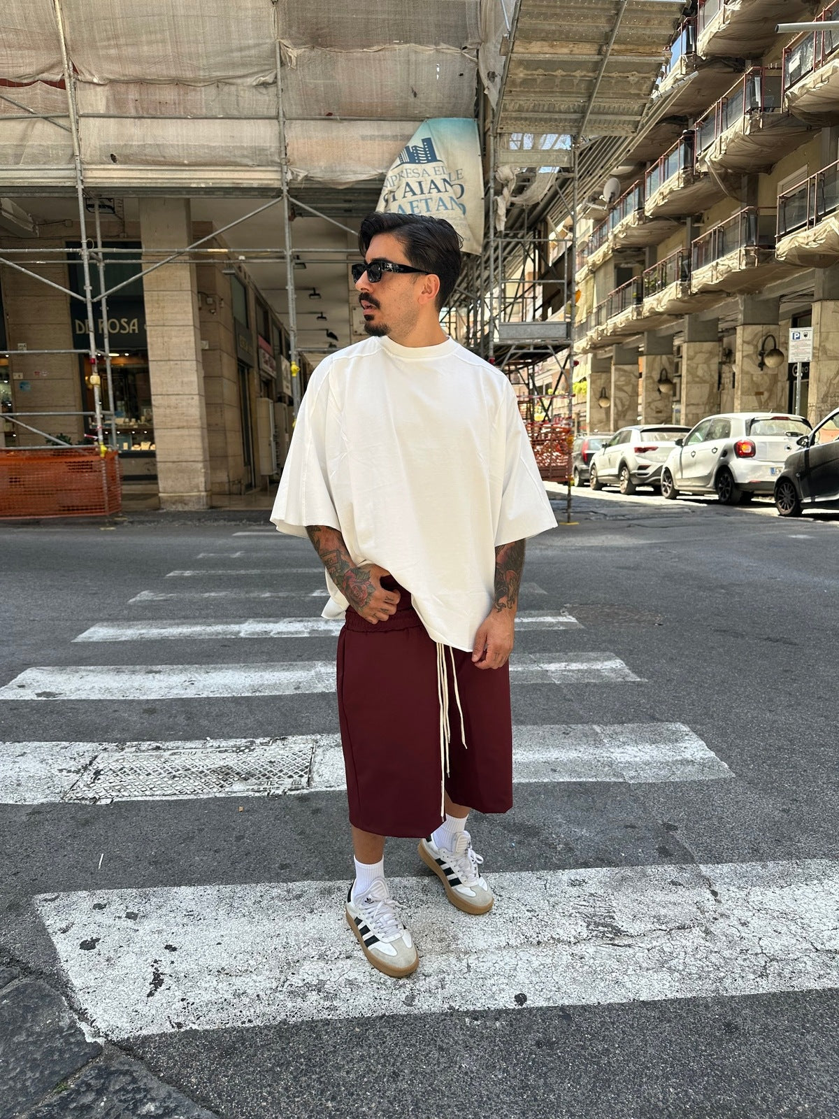 Short tech Double bordeaux present