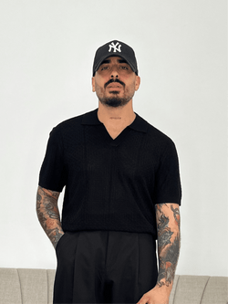 Polo asymmetrical black
