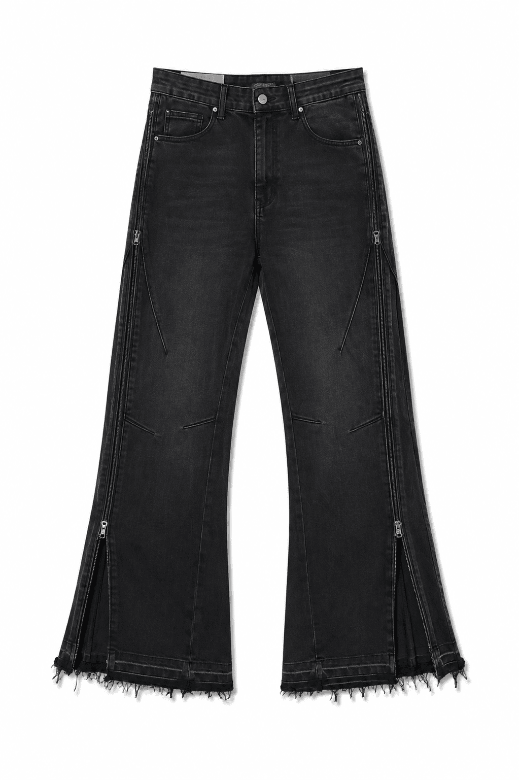 Denim Flare zip black