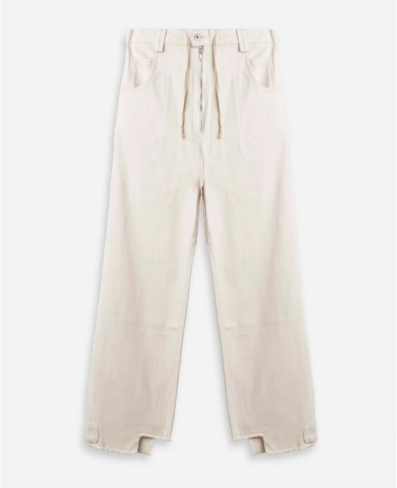 Panta over laccio off white minimal
