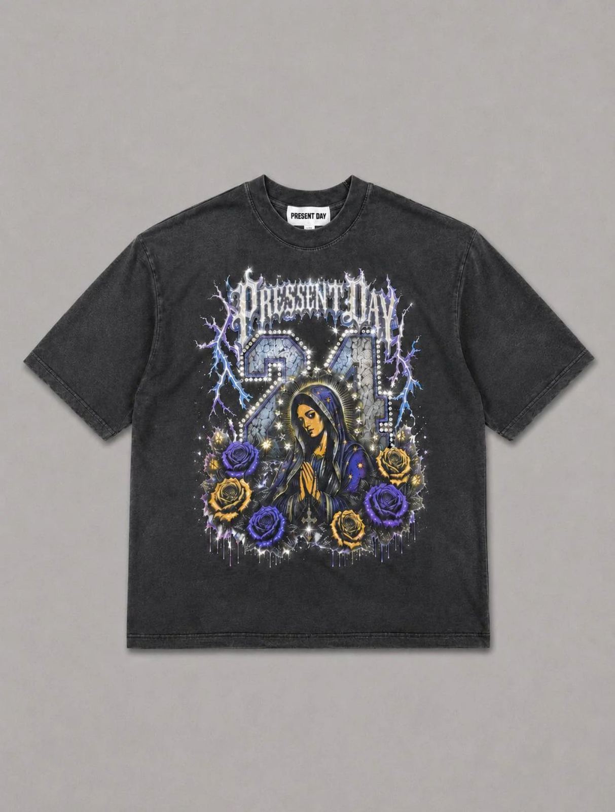 T-shirt santa madre Diamond grey present day