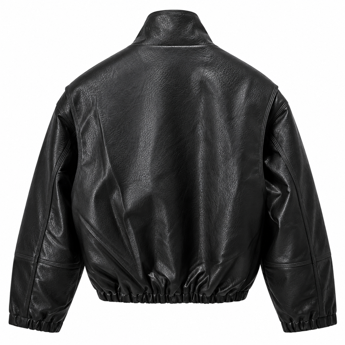 Giacca eco pelle cropped black