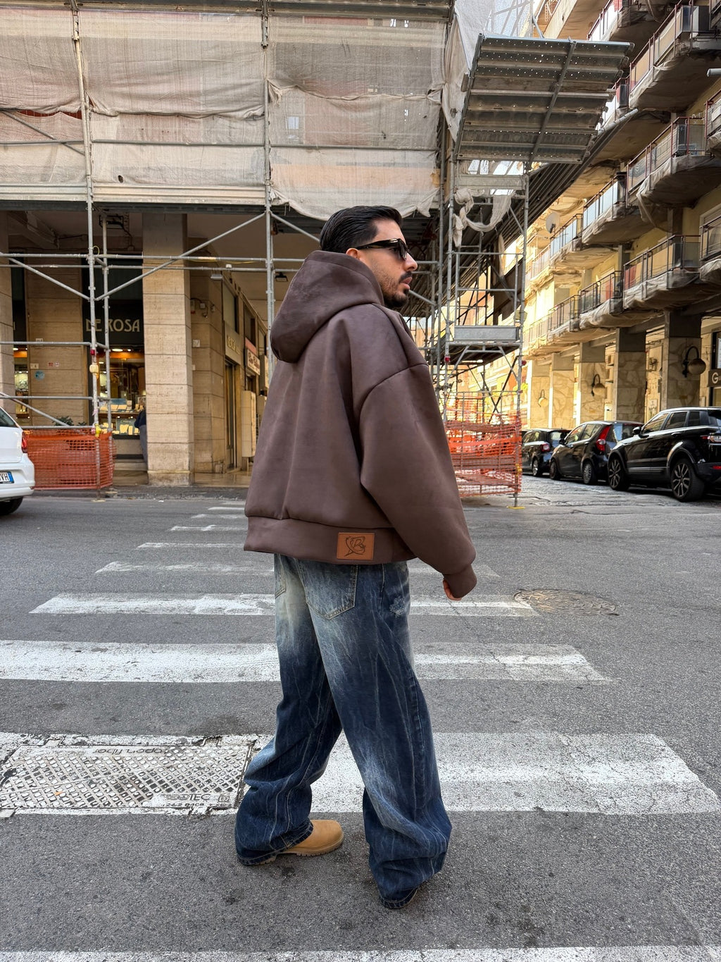 Hoodie scuba/camoscio moro present day