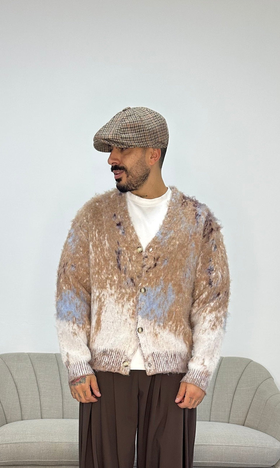 Cardigan hair sabbia