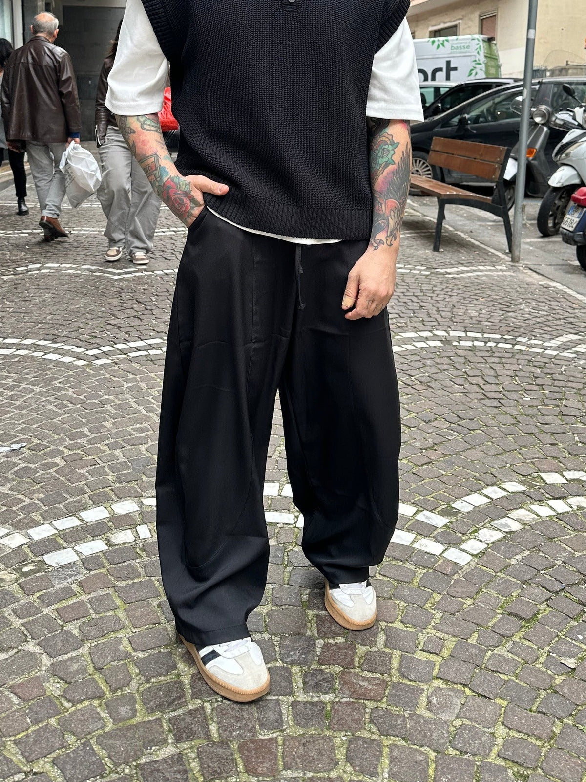 Panta laccio baloon black