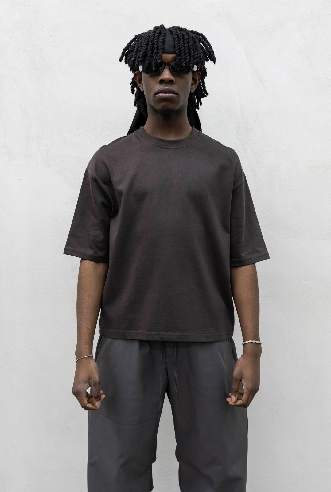 T shirt crop brown present day