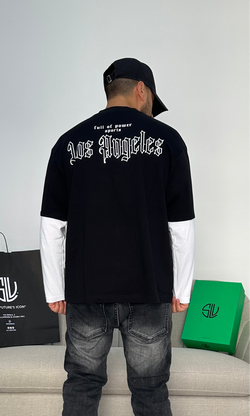 T-shirt long sleeve Los Angles black