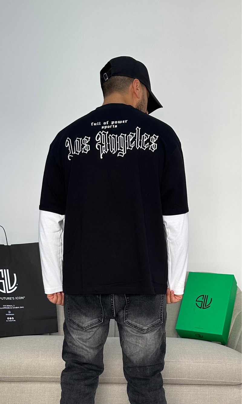 T-shirt long sleeve Los Angles black
