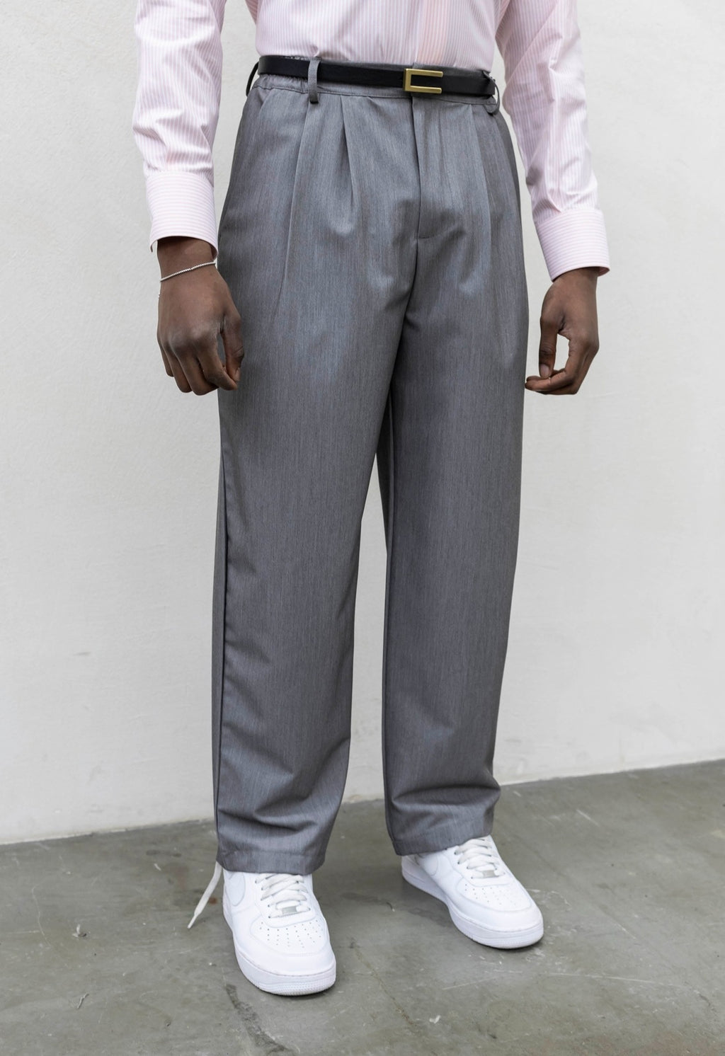 Pantaloni double pence grey present day