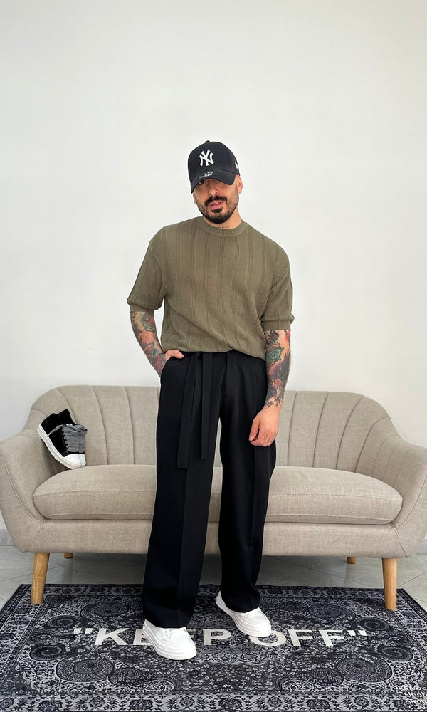 Girocollo crochet army green