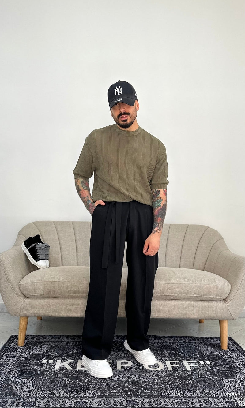 Girocollo crochet army green