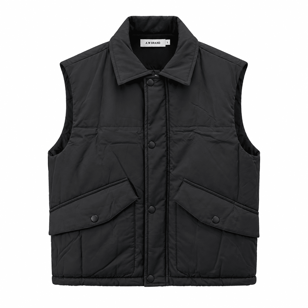 Piumino smanicato black